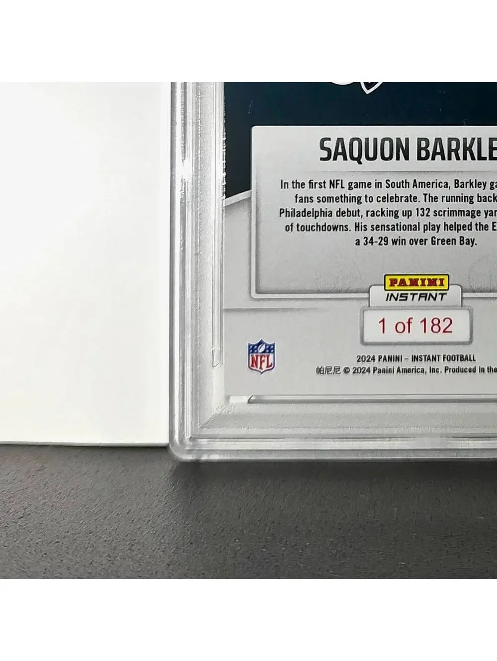 Saquon Barkley Rookie 2024 Panini Instant NFL #25 PSA 10 Gem Mint